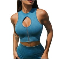 Ženska bodybuilding yoga patelica od udubljenja izdubljena vrhova rezervoara Dressy odjeća čvrste tenice
