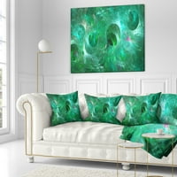 Designart Green Fractal Glass Texture - apstraktni jastuk za bacanje - 18x18
