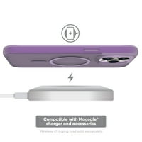 onn. MagSafe kompatibilna futrola za telefon za iPhone Pro-mat ljubičastu boju