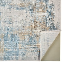 Lindstra gradijent akvarel površine prostirka, Plava Siva, 4ft-10in 7ft-10in