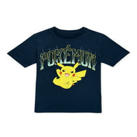 Majica za vrat Pokemon Boys Lightning Crew sa kratkim rukavima, veličine 4-