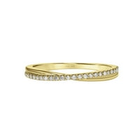 Keepsake Carat TW Diamond Crossover prsten za godišnjicu od 18k žutog zlata preko Sterling srebra