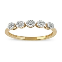 Imperial 10k žuto zlato 1 4CT TDW dijamantski klaster Ženski modni prsten