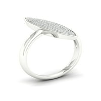 1 4ct TDW Diamond 10k bijeli Zlatni Markizni oblik klaster modni prsten