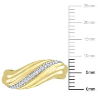 Miabella ženski karat T. W. dijamant 14kt vrtložni prsten od žutog zlata