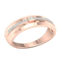 Imperial 1 6Ct TDW Diamond 10k Rose Gold princeza Diamond Solitaire muški prsten