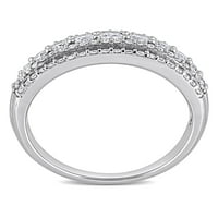 Carat T. W. Diamond 10kt bijeli Zlatni prsten za godišnjicu s više redova