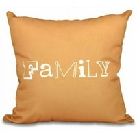 Jednostavno DAISY 16 16 Porodična reč Ispis jastuk, narandžasta