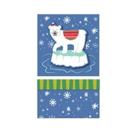 Vrijeme za odmor mali plavi i zeleni Polarni medvjed Glitter božićni poklon Bo sa poklopcem, 4 4 3