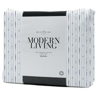 Modern Living Isprekidana Linija Thread Count Organic King Sheet Set