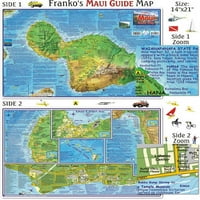 Franko Maps Maui Vodič Mapa za ronioce i snorkelers