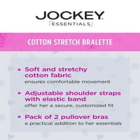 Jockey® Essentials ženski pamučni rastezljivi bralet-pakovanje, veličine S-XL