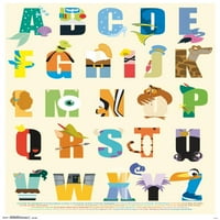 Disney Likovi kao abecedni zidni poster, 22.375 34