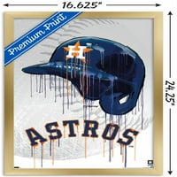 Houston Astros - Zidni Poster Za Kacigu, 14.725 22.375 Uokviren
