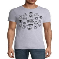Nintendo životinjski prelaz siva muška i velika Muška grafička majica