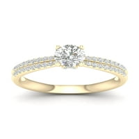 Imperial 14k žuto zlato 1ct TDW dijamantski klasični zaručnički prsten