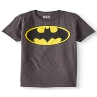 Strip Batman Logo sa HD mastilom kratka rukava majica, veličine 4-16